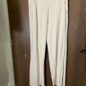 Parade Wide-Leg Cream Lounge Pants - Size L